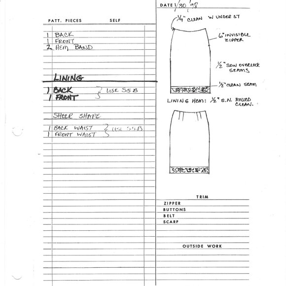 Anna Huling 100% Belgian Linen Skirt With Lace Hem - Picture 7 of 12